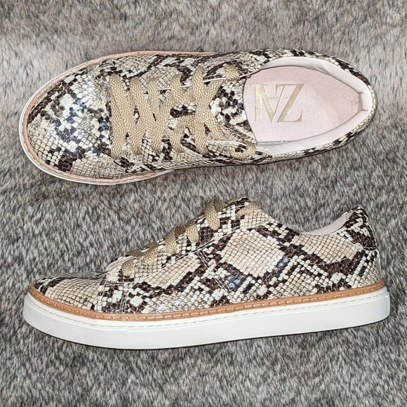 Zara Faux Python Lace Up Sneaker Women's 8 - Picture 7 of 12